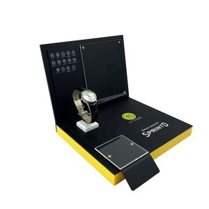 حامل عرض طراز ساعة من متجر مخصص راقي على شكل عداد إضاءة محيطة LED عرض أيقونة مخصصة - Product Image 1