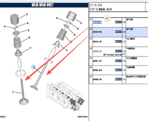 OE 0948G2 024999 094899 094999 für Peugeot 308 408 508 3008 Citroen C5 <span class=keywords><strong>2</strong></span>.0 Motor Einlassventil Auslassventil - Product Image 2
