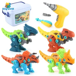 STEM Toys Educational Construction Build Set DIY Assembly Dinosaur Toys With Electric Drill Take Apart Dinosaur Toy