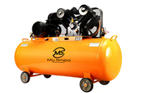 Compresseur d'air à piston portable à faible bruit 4kw avec réservoir de 300L Alimenté par courant alternatif Moteur 5.5hp 220V Pression 8bar