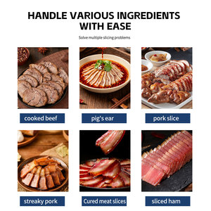 Affettatrice Automatica per Salsicce e <span class=keywords><strong>Carne</strong></span> di Maiale Xibao, Lama in Acciaio Inox, Nuova Condizione, Motore Centrale, Macchina per Tagliare <span class=keywords><strong>Carne</strong></span> Cotta - Product Image 6