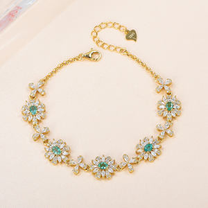 Bracciale Naturale con Perline Delicato in Argento Sterling 925 Placcato Rodio, Nuovo Design di Lusso alla Moda a Prezzo Conveniente - Product Image 1