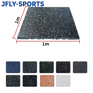 Dalles de sol en caoutchouc EPDM haute densité, amortissantes et emboîtables, pour salle de sport, aire de jeux, maternelle, terrain de sport extérieur - Product Image 1