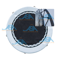 Plateforme flottante gonflable circulaire de 8' x 10' pour jeux aquatiques, forme ronde en Drop Stitch, pour usage résidentiel, scolaire et domestique