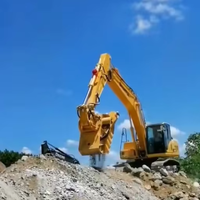 Bucket Stone Jaw Crusher dengan Kapasitas 1,47CBM dan 5 Buah Gigi Bucket untuk Excavator 50T