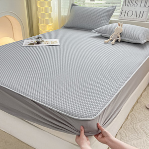 DouDou Ice Silk Cooling Mat 2024 New Summer Student Dormitory <b>Single</b> Washable Bed <b>Sheet</b> Mat 3-Piece Set - Product Image 3