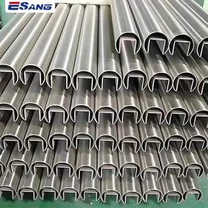 ESANG Balustrade System ASTM A554 Stainless Steel Pipe Welded Decorative 304/316 Groove/Slotted Pipes