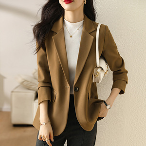 Women's Blazer Solid Color Cotton Filled Warm Autumn Winter Outerwear - Product Image 3