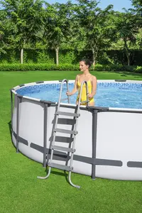 Bestway Piscina redonda acima do solo 12' x 48"/3.66m x 1.22m Conjunto com bomba para uso familiar