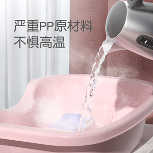 Bassin de lavage de cheveux plat pour usage domestique, en plastique, blanc nacré, rose cristal, lilas, violet, pour personnes âgées, femmes enceintes, post-partum, et pour le repos au lit - Product Image 3