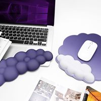 Tapis nuageux pour repose-poignet de clavier violet, tapis de souris Cloud avec repose-poignet tapis de souris ergonomique avec support de poignet
