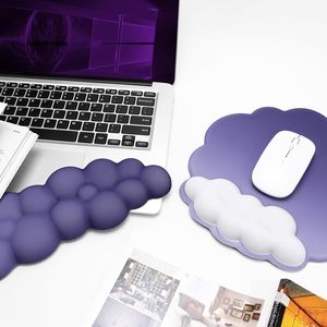 Đám mây <span class=keywords><strong>Pad</strong></span> cho bàn phím cổ tay phần còn lại màu tím, đám mây chuột <span class=keywords><strong>Pad</strong></span> với cổ tay phần còn lại Ergonomic chuột <span class=keywords><strong>Pad</strong></span> với hỗ trợ cổ tay - Product Image 4