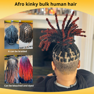 OrientFashion Cheveux humains en vrac afro Mèche micro-torsion naturelle Cheveux humains Afro crépus en vrac Cheveux humains pour tressage de <span class=keywords><strong>dreadlocks</strong></span> - Product Image 6