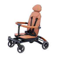 Poussette bébé Abon BS1698 Convertible Rider II légère, portable, 4-en-1, pliage compact, facile à transporter, système de voyage, alliage d'aluminium