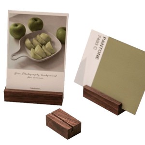Porta Tarjetas de Visita de Madera Decorativo Personalizado para Escritorio, Exhibidor de Menús para Restaurantes, Porta Postales de Madera Sólida para Oficina - Product Image 5