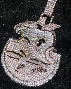 Starspire Jewels, pendentif de luxe sur mesure en argent 925 plaqué or rose, avec moissanite taille émeraude, style hip-hop, pour hommes et femmes - Product Image 4