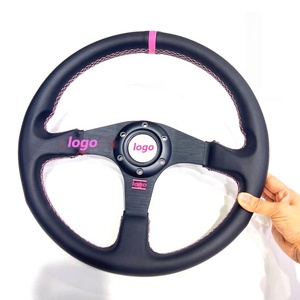 TIYPEOR Volant de course modifié JDM rose de 320 mm (13 pouces) personnalisable avec broderie et logo - Product Image 4