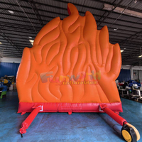 Château gonflable commercial en PVC 15x15 pour fêtes d'enfants en extérieur, modèle Flame Bounce House