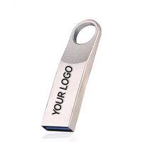 Flash Drive USB 3.0 Metal Kecepatan Tinggi dengan Logo Kustom, Kapasitas 8GB-256GB, Baru