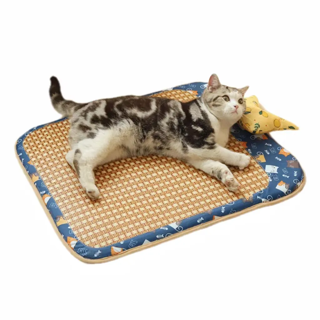 Factory Direct Sales Cat Nest Cooling Pad in Summer Cooling Bite Resistant Dog Cushion Sofa Square Pet Bed