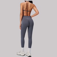 Ensemble de sport et yoga GH de haute qualité pour femme, sans couture, dos nu, coupe ajustée, séchage rapide, idéal pour la course et la gym