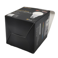Boîtes en carton personnalisées écologiques pour ampoules LED, emballage de détail, impression en gros, ampoules à capteur, boîtes en papier noir mat