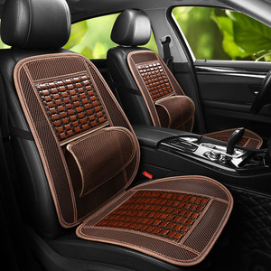 Luxury Design <b>Net</b> Car Seat Cover Protector Universal Size Breathable Cooling Ventilation Wooden Leather Plush - Product Image 2