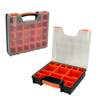 Boîte de rangement pour quincaillerie avec séparateurs, 14 compartiments pour vis, écrous, clous, boulons, organisateur de compartiments, couvercle transparent
