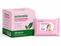Lingettes nettoyantes pour le visage, personnalisées avec logo, féminines, organiques, biodégradables, extra douces, écologiques, sans alcool, nettoyage en profondeur, pour le maquillage