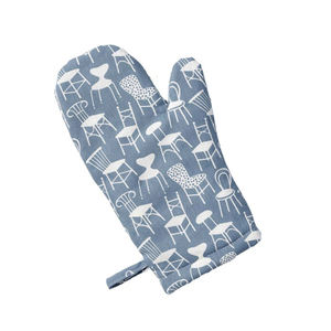 100% 면 열 저항성 맞춤 디자인 손 오븐 장갑 요리 오븐 주방 장갑 셰프 냄비 홀더 티 타월 세트 - Product Image 2