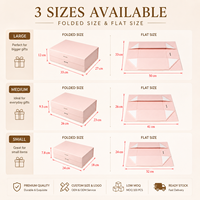 Emballage de mariage personnalisé de luxe, boîte cadeau en papier magnétique de Noël, emballage pliable