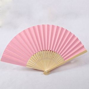 Abanicos Plegables de Bambú Adorables para Invitados de Boda, Portátiles, Tallados y Pintados con Diseño de Arte Folclórico, para Promoción de Fiestas y Publicidad - Product Image 4