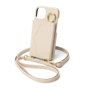 Ysure Wholesale PU Mobile Phone Cases With Mirror, card Holder and Cross strap Phone Bags Cases for iphone mobile phone covers