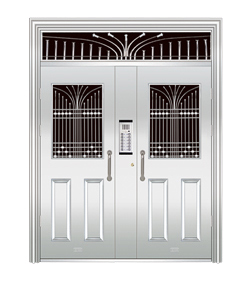 Fotos decorativas de diseño de puerta principal, puerta de acero inoxidable de alta resistencia a la compresión, hechas en china - Product Image 5