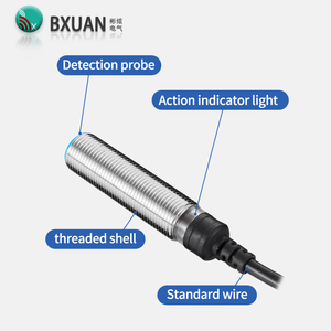 Bxuan M12 không đỏ mặt cảm biến chuyển đổi cảm ứng bốn dây đầu ra NPN no + NC 4mm Khoảng cách phát hiện cảm biến chuyển đổi gần - Product Image 3