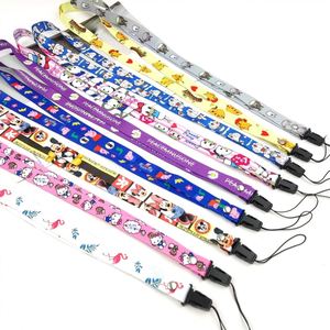 1.5MM Detachable <b>Polyester</b> <b>Lanyard</b> With Cartoon Floral Heat Transfer Print for Phone Case ID Badge Holder - Product Image 2