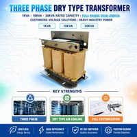 CE Sertifikalı Düşük Frekanslı 10Kva 15Kva 20Kva 25Kva 30Kva 50Kva 35kV - 380V 400V Üç Fazlı Kuru Tip SMPS Trafo