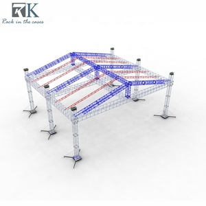 ระบบโครงถักอลูมิเนียมอัลลอยด์แบบพกพาสำหรับงานกลางแจ้ง รูปทรงสี่เหลี่ยม สองชั้น สำหรับงานแสดงดนตรี รับน้ำหนักได้มาก - Product Image 1