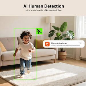 Cámara Interior Anssipo 1080P con Cable, Detección Humana, Giro e Inclinación de 360°, Seguimiento Automático, Audio Bidireccional, Monitor de Seguridad - Product Image 4