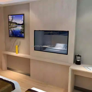 Cost-Effective <b>Full</b> Hotel Bedroom Furniture <b>Sets</b> Wood Twin <b>Bed</b> Frame With Nightstand Headboard Desk Chair Side Table & TV Stands - Product Image 4