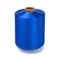 Kit de crochet pour débutants ROYAL BLUE 2580105, fil en polyamide teint 100% nylon 6 haute ténacité, fil DTY 6.0/dtex 80 torsades