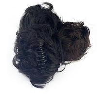 60g Griffe de grande taille en chignon désordonné Carte à gratter en cheveux humains chignon désordonné