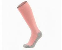 Chaussettes de ski épaisses, chaudes, thermiques, rembourrées, antidérapantes, respirantes, tricotées, anti-odeur, montantes jusqu'au genou, avec revers, pour l'hiver, personnalisables, pour jeunes