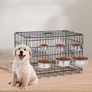 Hanging <strong>Dog</strong> <strong>Bowl</strong> Stainless Steel Bird Parrot Food Water <strong>Bowls</strong> Bunny Feeder With Hook - Product Image 2