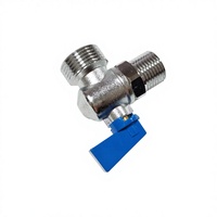 Robinet d'angle en laiton chromé forgé, manuel, ODM, pour salle de bain, usage domestique, filetage externe 1/2 3/4 pouce