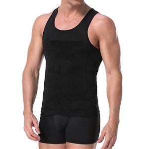 Tốt Nhất Bán Người Đàn Ông Của Cơ Thể Giảm Béo Shaper Vest Nén Áo Sơ Mi Tummy Kiểm Soát Undershirts - Product Image 5