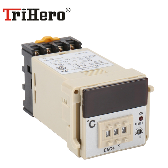 E5C4 Digital Intelligent Temperature Controller With K Type Thermocouple Range 0-399 RELAY SSR Output