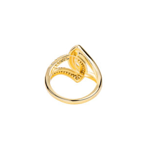 Anillos de Moda de Cobre Chapado en Oro de 18K para Mujer, Joyería Casual Moderna con Circonita - Product Image 5