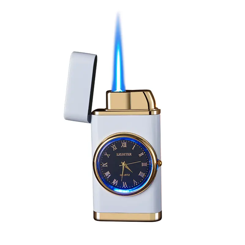 Briquet de montre multifonctionnel avec lumière LED briquet lumineux au gaz butane