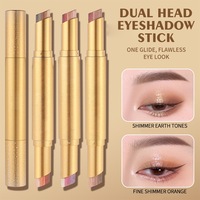 Crayon fard à paupières double embout haute pigmentation longue tenue, deux tons scintillants, illuminateur, 3 couleurs, maquillage des yeux, marque privée